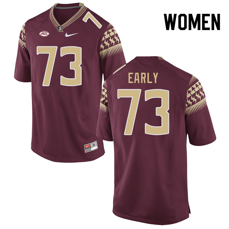 Women #73 Jaylen Early Florida State Seminoles College Football Jerseys Stitched-Garnet - Click Image to Close